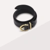Coccinelle Grained Leather Shoulder Strap Beth In Noir