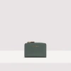 COCCINELLE GRAINED LEATHER CARD HOLDER METALLIC TRIcolour