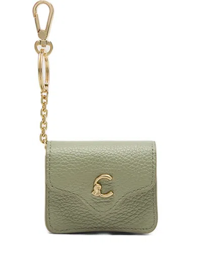 Coccinelle Grained-leather Case In Green