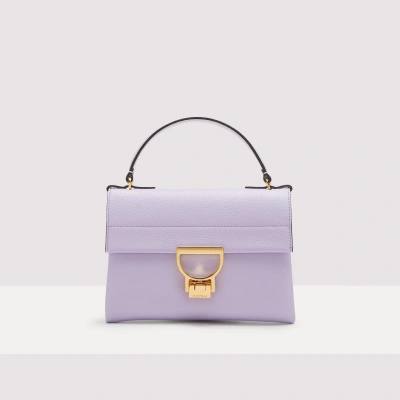Coccinelle Grained Leather Clutch Bag Arlettis Mini In Lavender