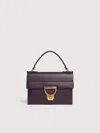Coccinelle Grained Leather Clutch Bag Arlettis Mini In Purple