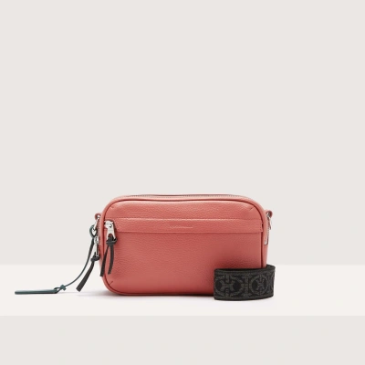 Coccinelle Grained Leather Crossbody Bag Smart To Go In Pot