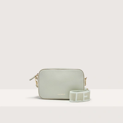 Coccinelle Grained Leather Crossbody Bag Tebe Small In Celadon Green