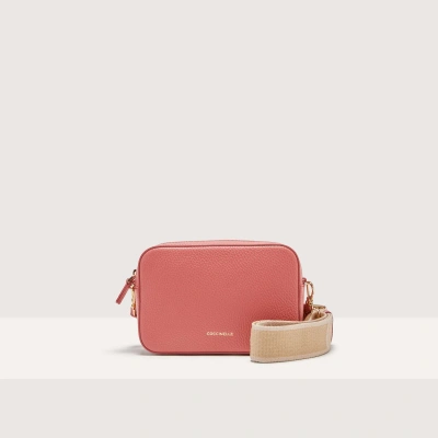 Coccinelle Grained Leather Crossbody Bag Tebe Small In Pot