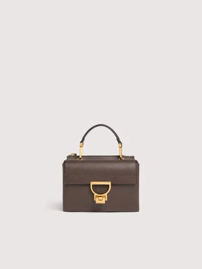 Coccinelle Grained Leather Handbag Arlettis Small In Brown