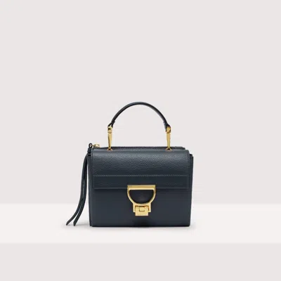 Coccinelle Grained Leather Handbag Arlettis Small In Black