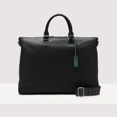 Coccinelle Grained Leather Handbag Smart To Go In Noir
