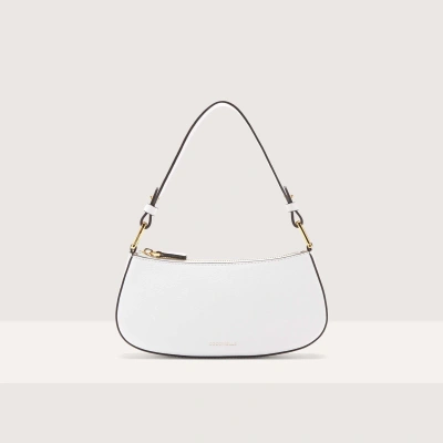 Coccinelle Grained Leather Minibag Merveille In Brillant White