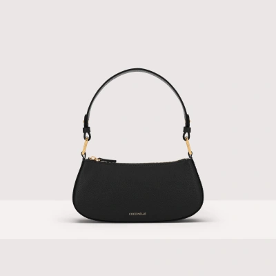 Coccinelle Grained Leather Minibag Merveille In Noir