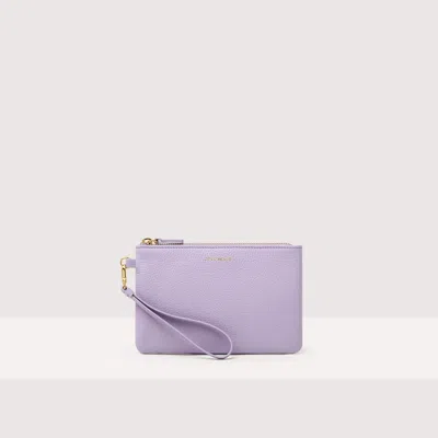 Coccinelle Grained Leather Pouch New Best Soft In Purple
