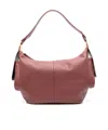 Coccinelle Grained-leather Shoulder Bag In Burgundy
