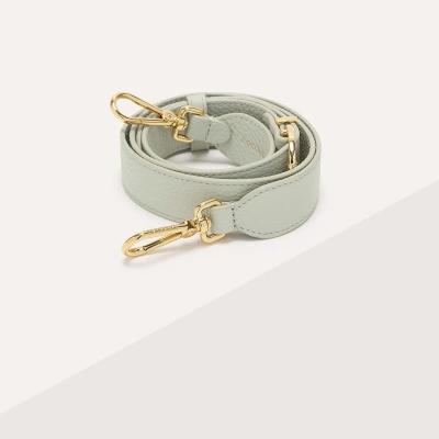Coccinelle Grained Leather Shoulder Strap Beth In Celadon Green