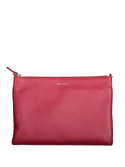 Coccinelle Grained Leather Tote Bag In Red