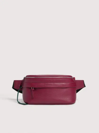 Coccinelle Grained Leather Waist Bag Smart To Go Soft In Red