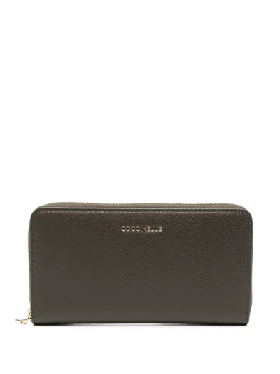 Coccinelle Grained Leather Wallet In Purple