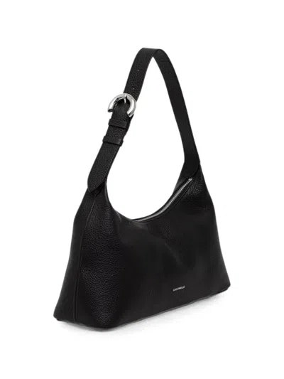 Coccinelle Grained Shoulder Bag In Black