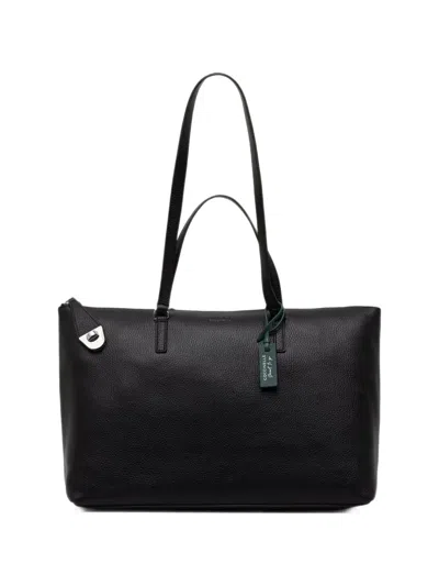 Coccinelle Grained Tote Bag In Black