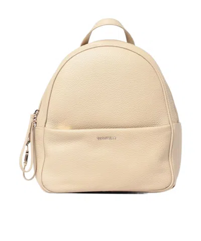 Coccinelle Grained-leather Backpack In Neutral
