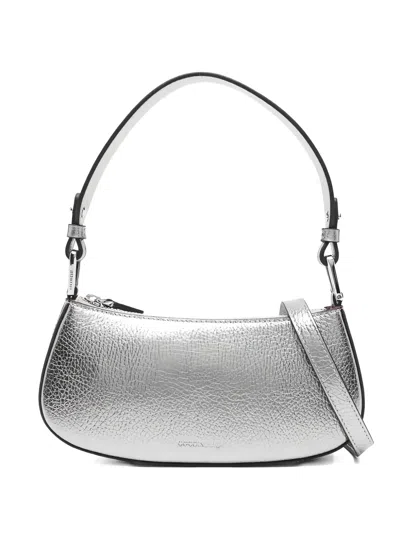 Coccinelle Grained-leather Shoulder Bag In Neutral