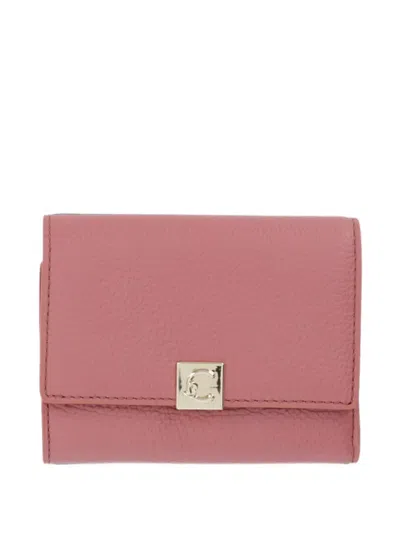 Coccinelle Grained-leather Wallet In Pink