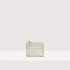 COCCINELLE GRAINY LEATHER CARD HOLDER TASSEL