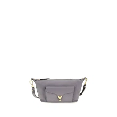 Coccinelle Gray Calf Leather Bos Taurus Shoulder Bag