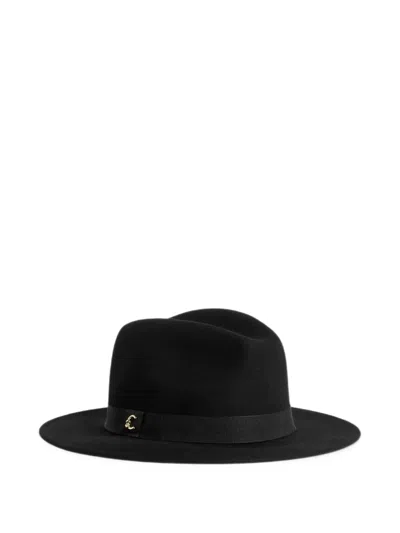 Coccinelle Grosgrain-trim Fedora Hat In Black