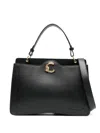 Coccinelle Shoulder Bag With Detachable Strap And Top Handle In Black