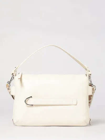 Coccinelle Zippered Shoulder Bag In White