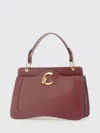 Coccinelle C-me Structured Tote Bag In Burgundy