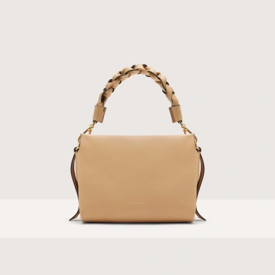 Coccinelle Handbag In Two-sided Leather Boheme Small In Fre.beige/sunri