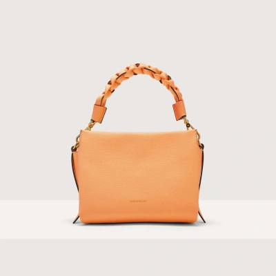 Coccinelle Handbag In Two-sided Leather Boheme Small In Sunrise/pot
