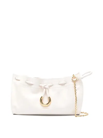 Coccinelle 'isabela' Crossbody Bag In White Leather In Blanco