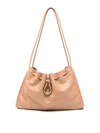 Coccinelle Leather Shoulder Bag In Beis