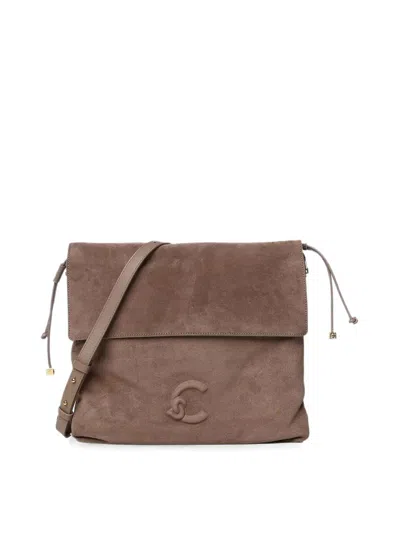 Coccinelle Handbag Suede Le/smooth Le / Warm Ta/warm Ta In Brown