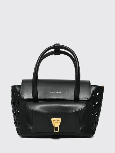 Coccinelle Beat Double Monogram Small Bag In Black