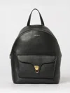 Coccinelle Minimalist Zip-closure Backpack With External Pocket In Black