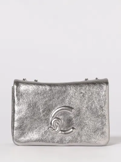 Coccinelle Metallic Chain Shoulder Bag In Silver