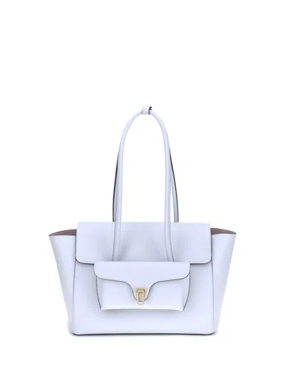 Coccinelle Double Bit Shoulder Bag In White