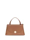 Coccinelle Curved Top Handbag With Circular Detail And Detachable Shoulder Strap