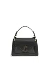 Coccinelle Black Calf Leather Bos Taurus Handbag In Black