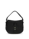 Coccinelle Black Calf Leather Bos Taurus Handbag In Black