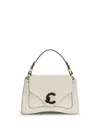 Coccinelle Small C-me Logo-detail Shoulder Bag In White
