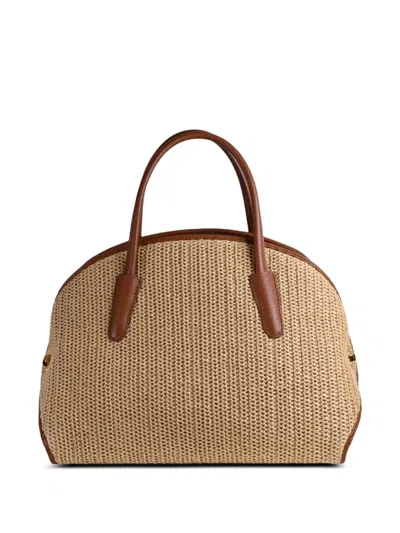 Coccinelle Handle Clutch Bag In Brown