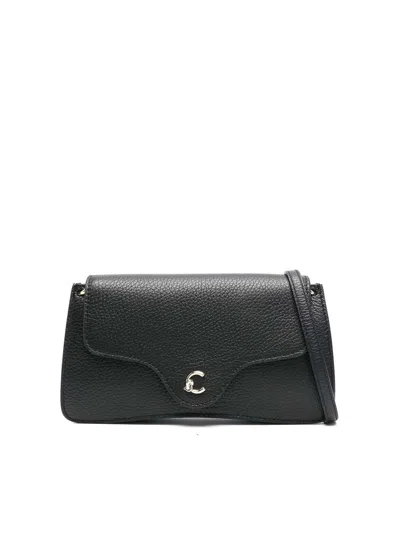 Coccinelle Hi-tech Accessories Grained Leath In Negro