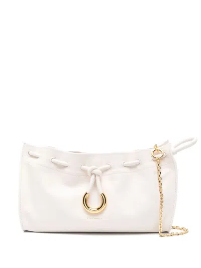 Coccinelle 'isabela' Crossbody Bag In White Leather In Blanco