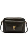 Coccinelle Large Beat Soft Flap-pocket Leather Shoulder Bag In Black