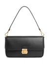 Coccinelle Large C-me Lock Turnlock Shoulder Bag In Black