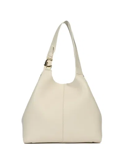 Coccinelle C-easy Logo Plaque Shoulder Bag In Brown
