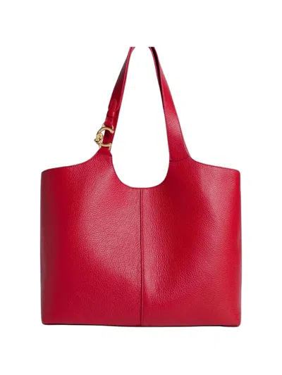 Coccinelle Large C-easy Tote Bag In Red